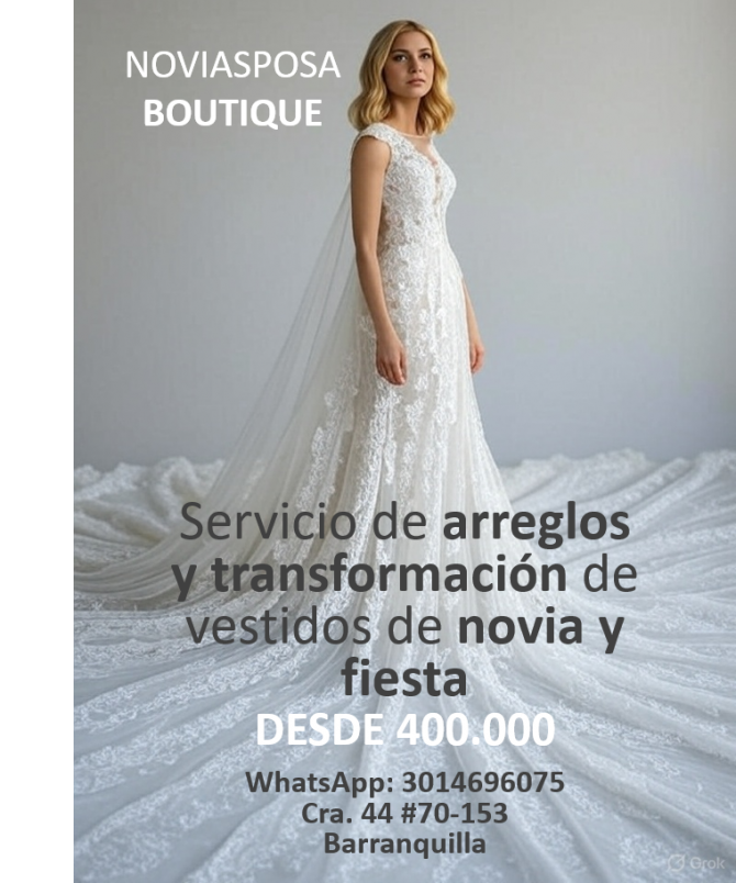 NOVIASPOSA ATELIER - ARREGLOS VESTIDOS DE NOVIA Y FIESTA - NoviaSposa Atelier - Novias